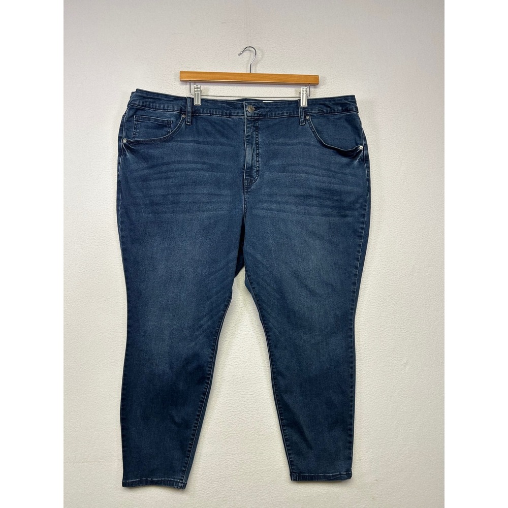Casual Classic Terra & Sky Womens 26W Petite Blue Skinny Jeans Comfort Everyday